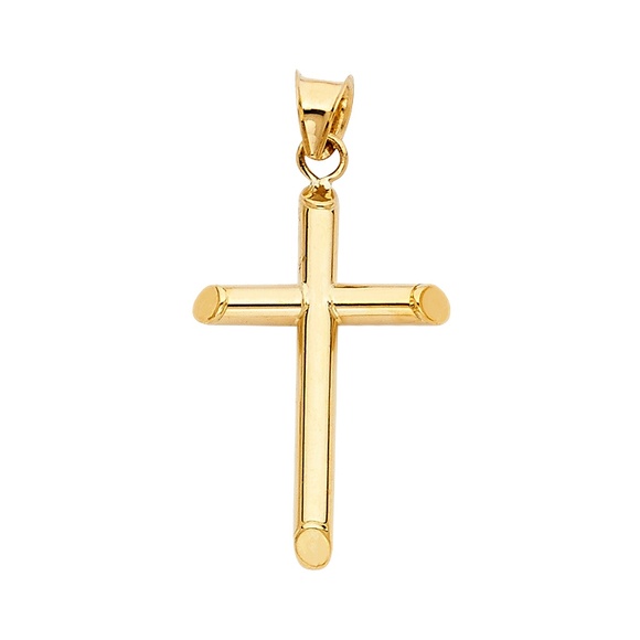 14K Yellow GoldClassic Cross Religious Pendant